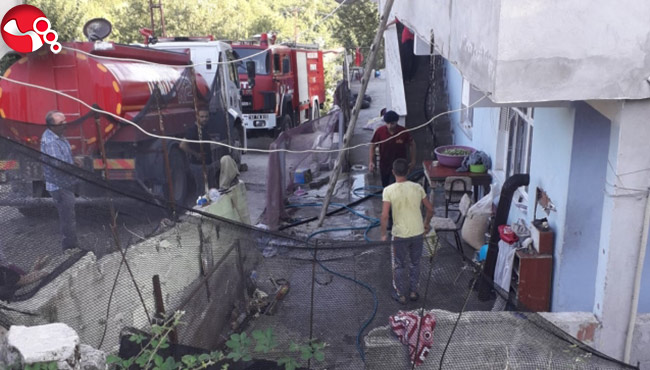 Öğberler'de yangın paniği...