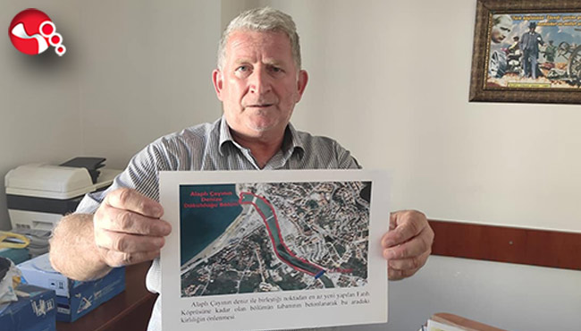 Alaplı Çayına bir tek pansuman yapılıyor!!!