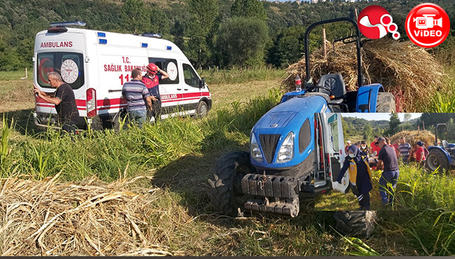 Traktörün altında kaldı!..