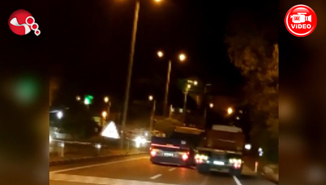 TIR’ların yaptığı tehlikeli hareketler cezasız kalmadı!..