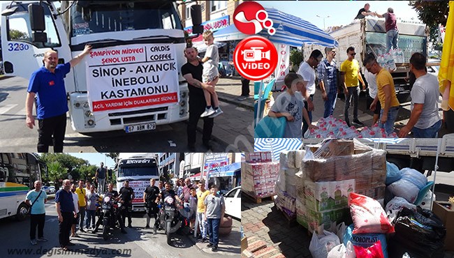 Ereğli'den Sel Bölgesine yardım tırı yola çıktı...