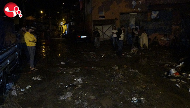Şiddetli yağış etkili oldu, heyelan meydana geldi