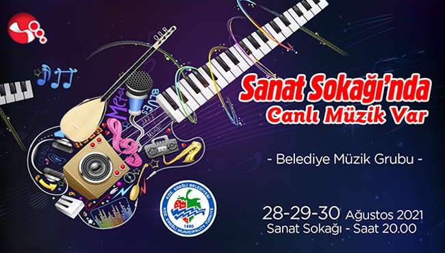 Sanat Sokağı'nda, canlı müzik keyfi...