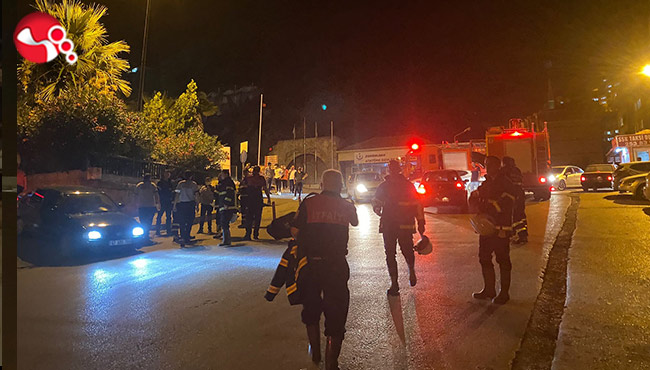 Hastane inşaatında yangın ihbarı yapıldı