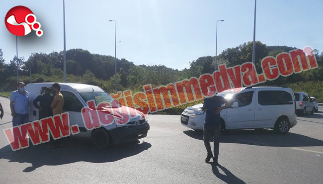 Kavşakta çarpıştılar:!..