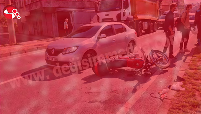 Motosiklet kazası:2 yaralı