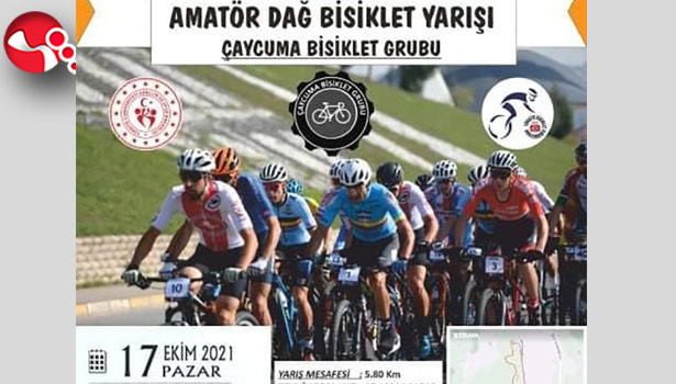 Amatör dağ bisikleti yarışması düzenleniyor