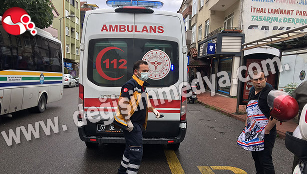 Otomobil i motosiklete çarptı: 1 yaralı