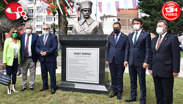 İNÖNÜ PARKI, İSMİNE ve BÜSTÜNE KAVUŞTU...