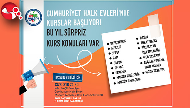 Cumhuriyet Halk Evleri’nde kurslar başlıyor