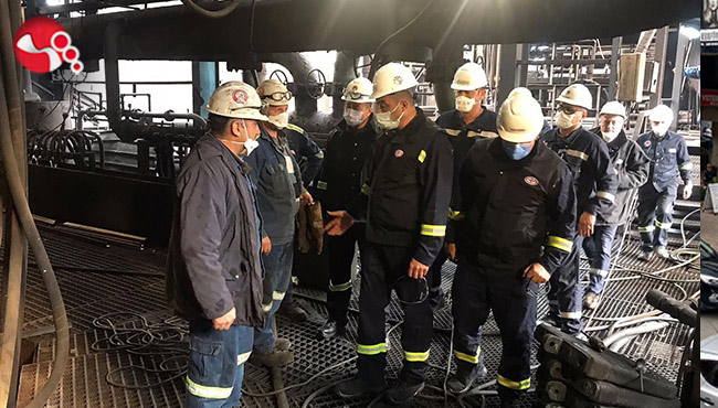 Başkan Yılmaz, 2.Yüksek Fırında incelemelerde bulundu