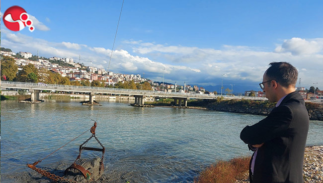 Alaplı Çayı'nda ıslah çalışmaları...