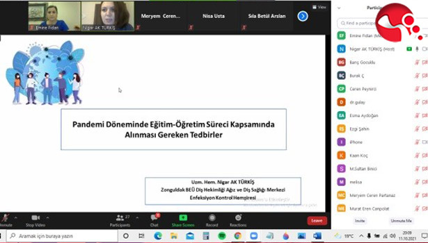 Eczacılık Fakültesi Öğrencilerine Covid-19 tedbirlerine yönelik eğitim düzenlendi