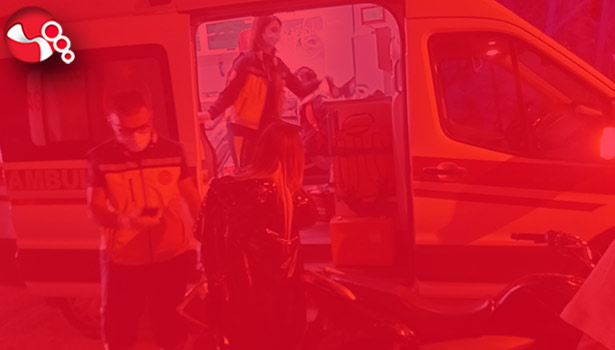 Motosikletle Taksi çarpıştı!..