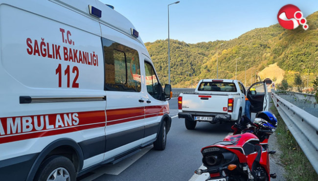 Tünel çıkışında kaza...