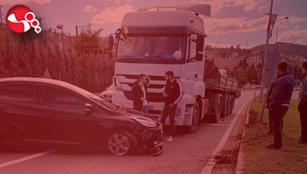 TIR ile Otomobil çarpıştı!..