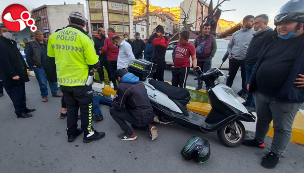 Otomobil Motosikletle çarpıştı: Yaralılar...