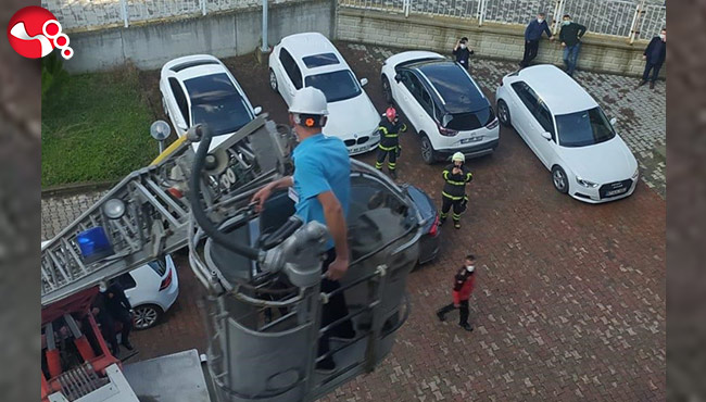 Gerçeği aratmayan yangın tatbikatı