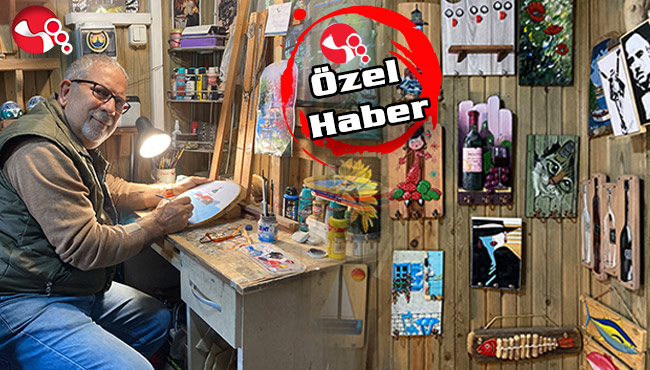 Üç metrekarelik bir alanda sanat üretiyor…