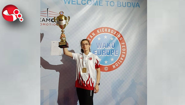 Avrupa Kick Boks Şampiyonası’nda Sudenur Basancı altın madalya aldı