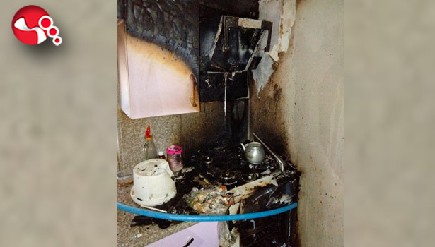 Aspiratör yangını korku saçtı