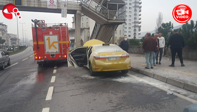 Bir anda alev aldı!..