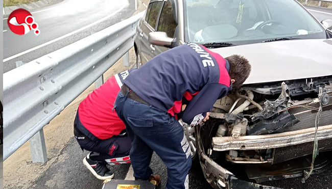 Bariyerlere çarparak durabildi