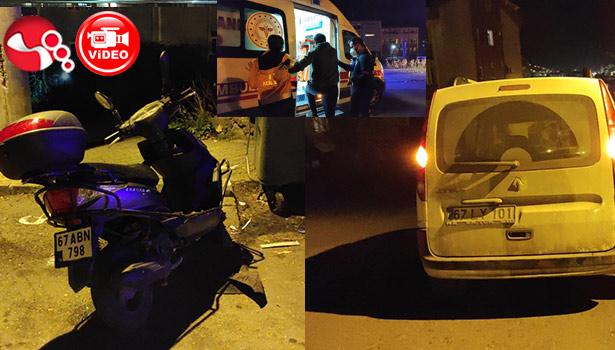 Alkollü motosikletli kamyonetle çarpıştı