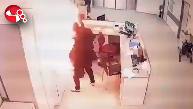 Acil Servisteki patlama anı kameralara yansıdı