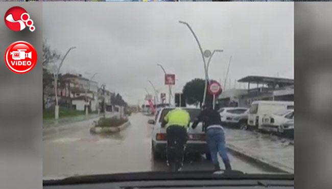 Trafik Polisleri yolda bırakmadı!!!