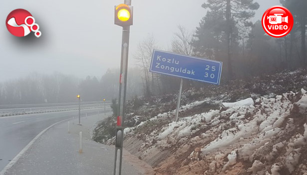 Ereğli Zonguldak yolu beyaza büründü...