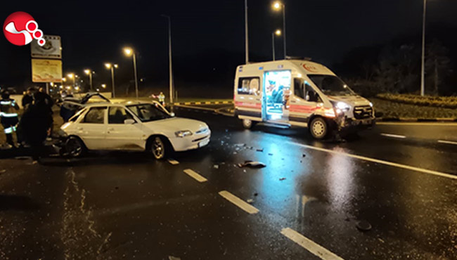 Ambulans kaza yaptı: 1 yaralı