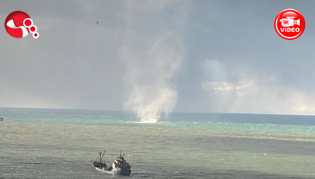 Bulutlar gökyüzünü kapladı, hortum çıktı: İşte o anlar...