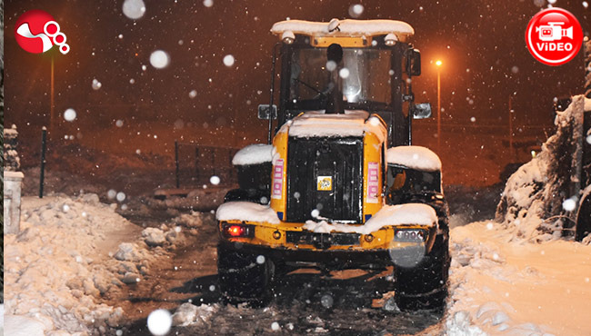 Ereğli Belediyesi karla mücadele...