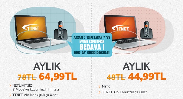 HEM İNTERNET, HEM TELEFON