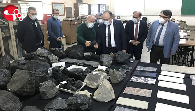 Vali Tutulmaz Jeoloji Mühendisliği Bölüm Laboratuvarlarına ziyaret etti