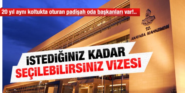 ANAYASA MAHKEMESİ BAŞKANLARIN ÖNÜNÜ AÇTI