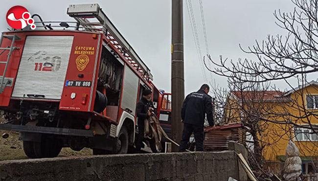 Binada yangın paniği