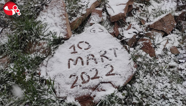 İlçe merkezi de beyaza büründü…