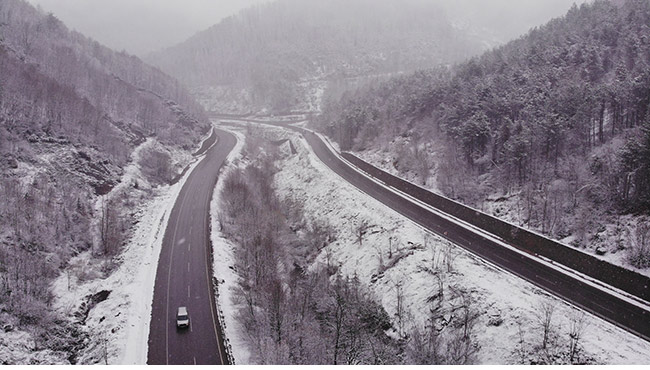 Zonguldak'ta kar etkili oldu