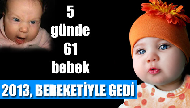 BEŞ GÜNDE 61 BEBEK DÜNYAYA GELDİ