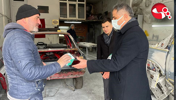 Başkan Bozkurt ve ekibinden sanayi esnafına anlamlı ziyaret