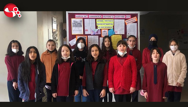 Çanakkale Şehitleri'ne İngilizce mektup yazıp seslendirdiler