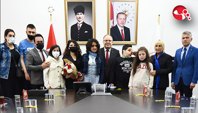 Otizm Farkındalık Günü'nde Vali Tutulmaz’ı ziyaret ettiler