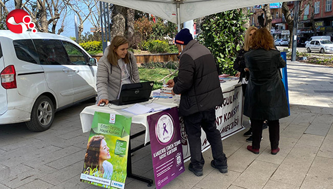 Kanser tarama kiti dağıttılar