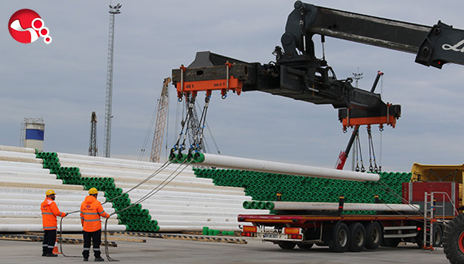 Doğal gazı taşıyacak boruların sevkiyatı tüm hızıyla sürüyor