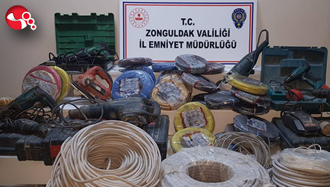 Beş ayrı işyerinden hırsızlık...