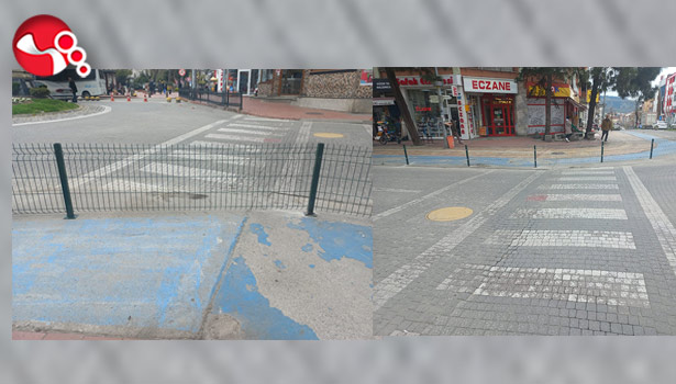 Yaya geçidinin yeri değiştirildi