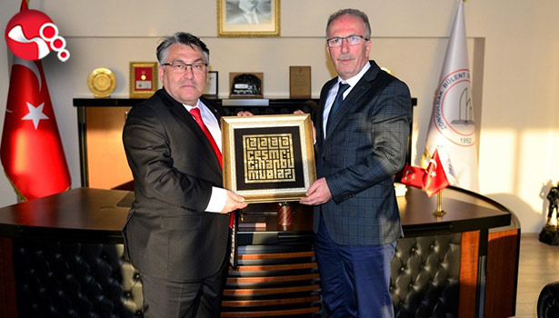 Rektör Uzun'dan, Özölçer'e "hayırlı olsun" ziyareti