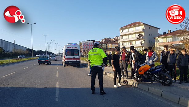 Kaldırıma çıkarak durabildi!!!